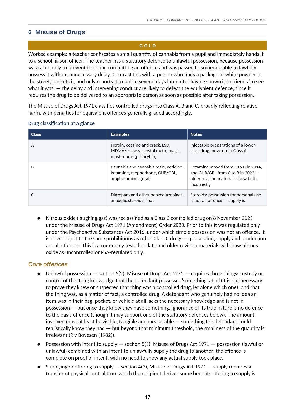 Sample page from the NPPF Step Two crammer notes